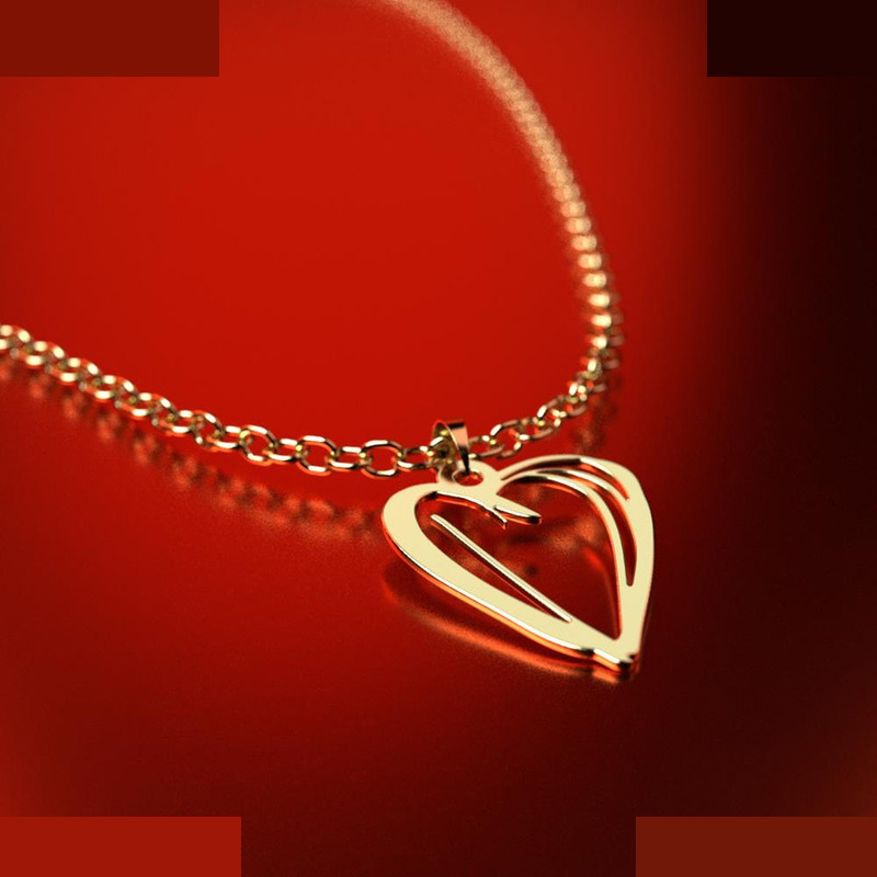 نیم ست طلا 18 عیار زنانه مدوپد مدل قلب کد NA17817