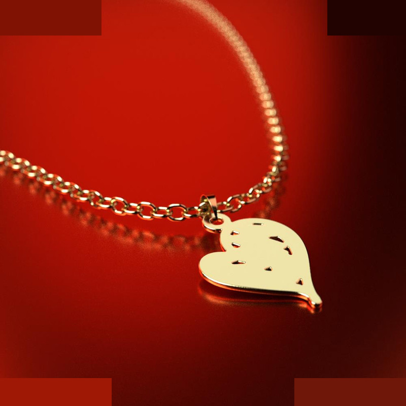 نیم ست طلا 18 عیار زنانه مدوپد مدل قلب کد NA17818