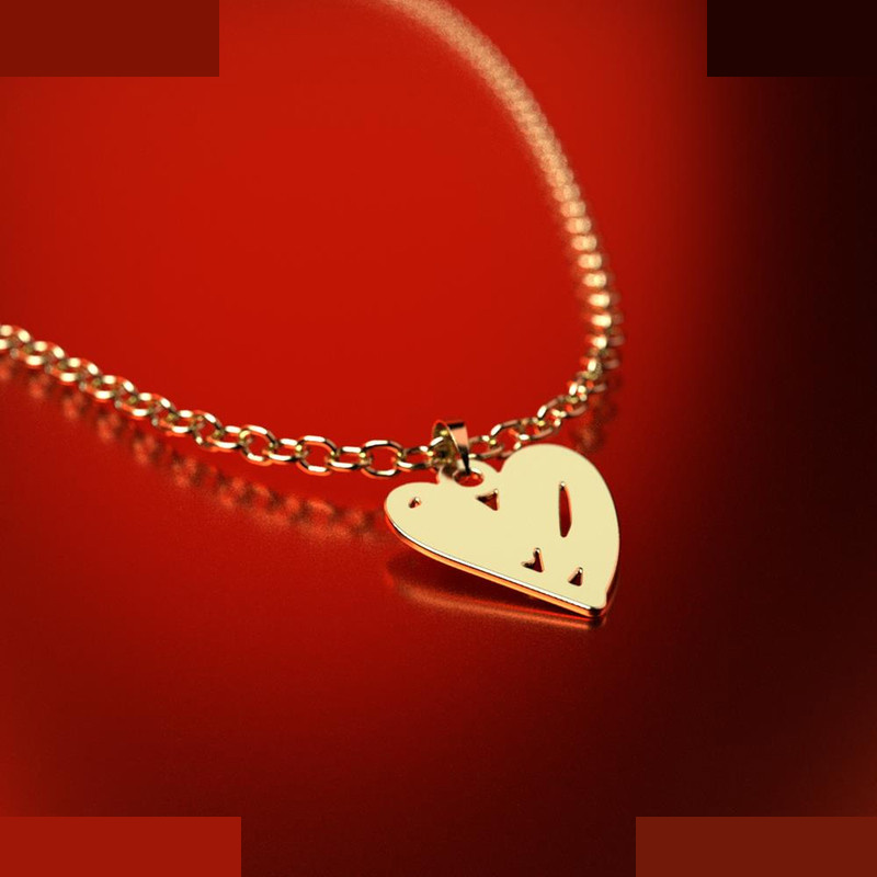 نیم ست طلا 18 عیار زنانه مدوپد مدل قلب کد NA17820