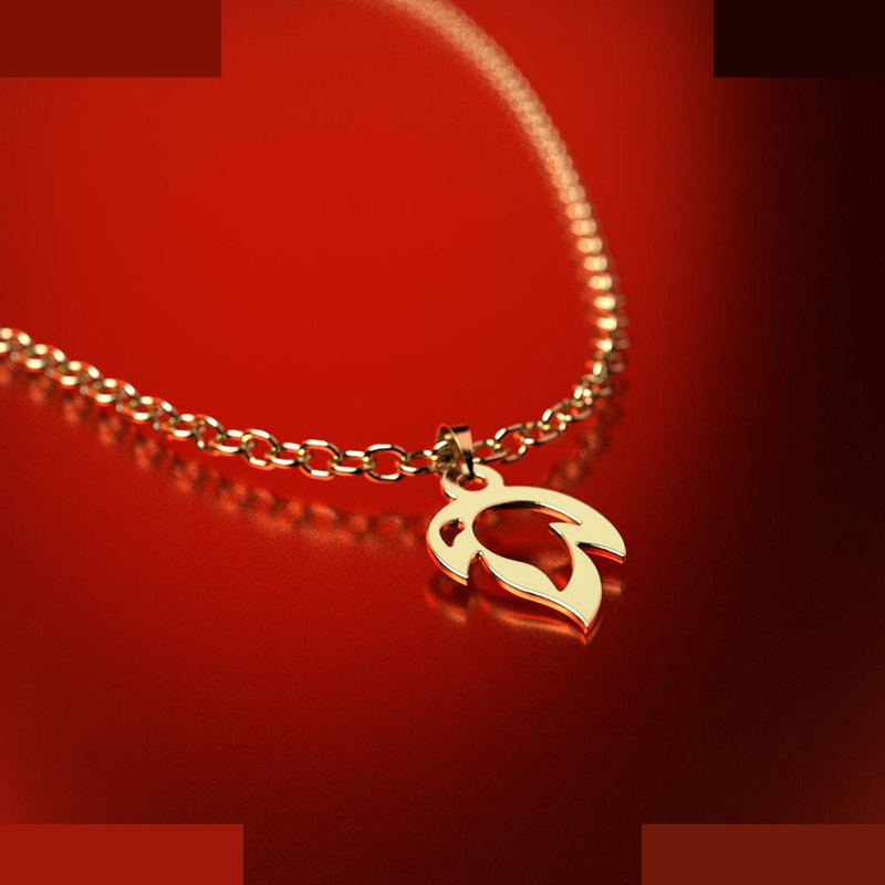 نیم ست طلا 18 عیار زنانه مدوپد مدل آتش کد NA10546