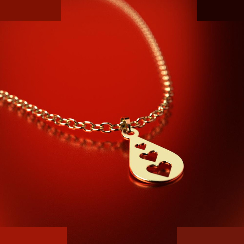 نیم ست طلا 18 عیار زنانه مدوپد مدل قلب کد NA10712