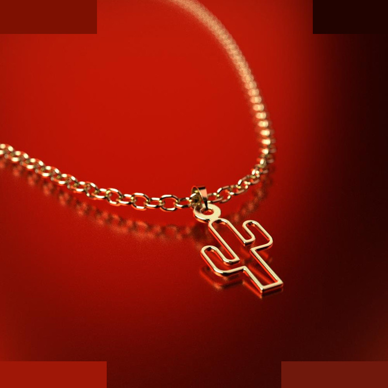 نیم ست طلا 18 عیار زنانه مدوپد مدل کاکتوس کد NA10798