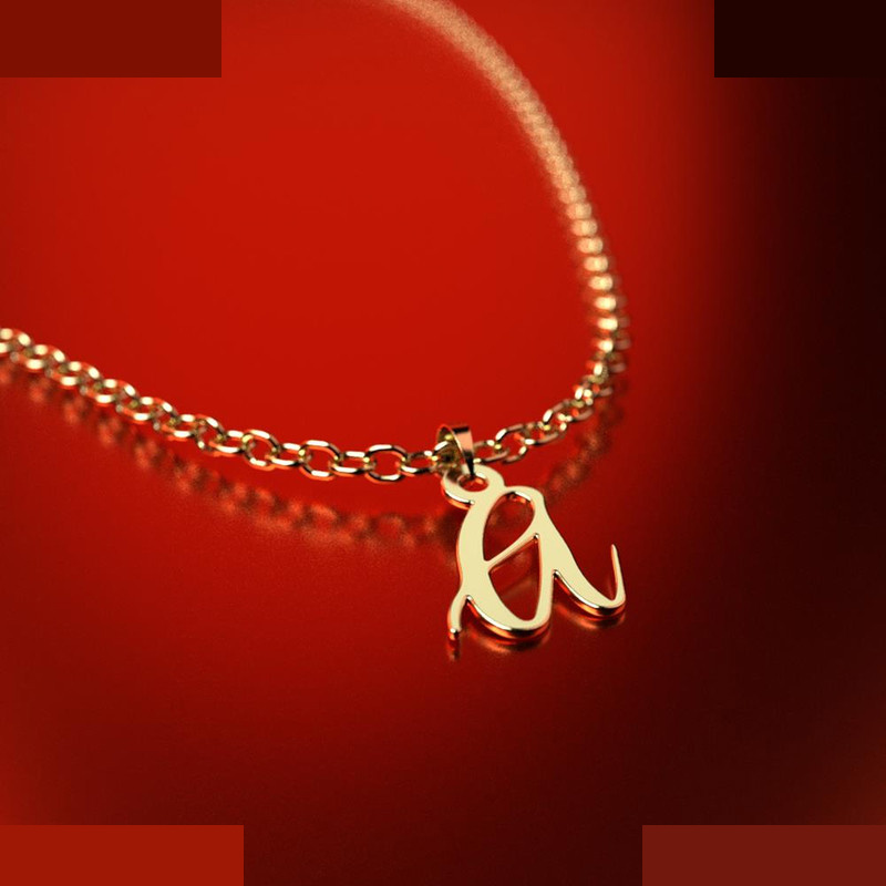 نیم ست طلا 18 عیار زنانه مدوپد مدل حرف a کد NA10849