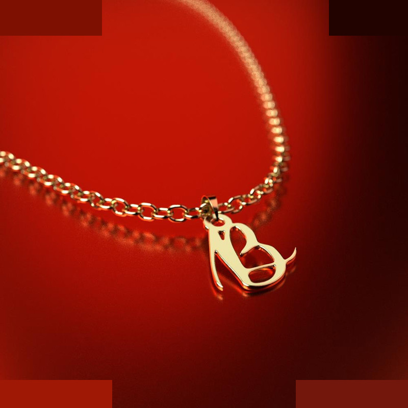 نیم ست طلا 18 عیار زنانه مدوپد مدل حرف B کد NA10884