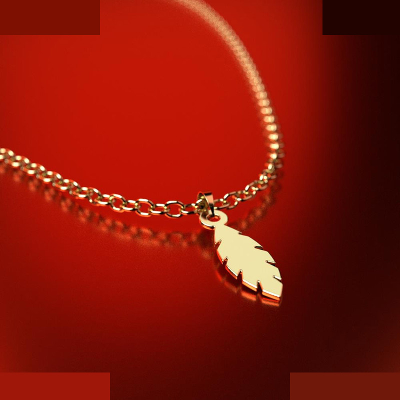 نیم ست طلا 18 عیار زنانه مدوپد مدل برگ کد NA10898