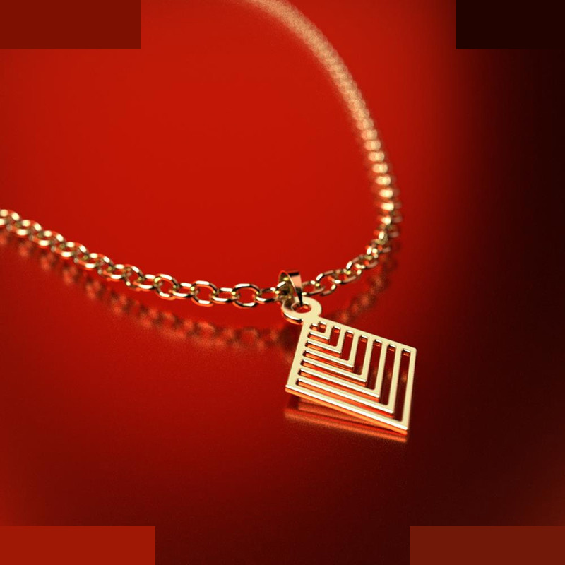 نیم ست طلا 18 عیار زنانه مدوپد مدل لوزی کد NA10921