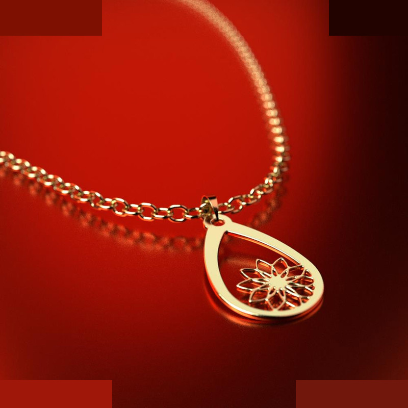 نیم ست طلا 18 عیار زنانه مدوپد مدل گل کد NA10985