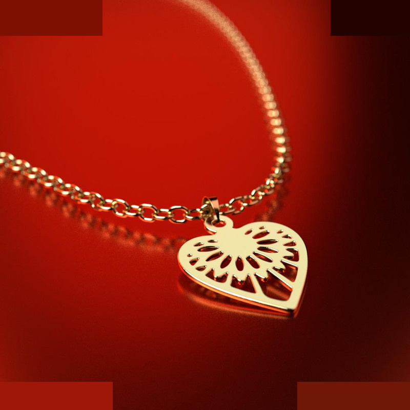 نیم ست طلا 18 عیار زنانه مدوپد مدل قلب کد NA11032