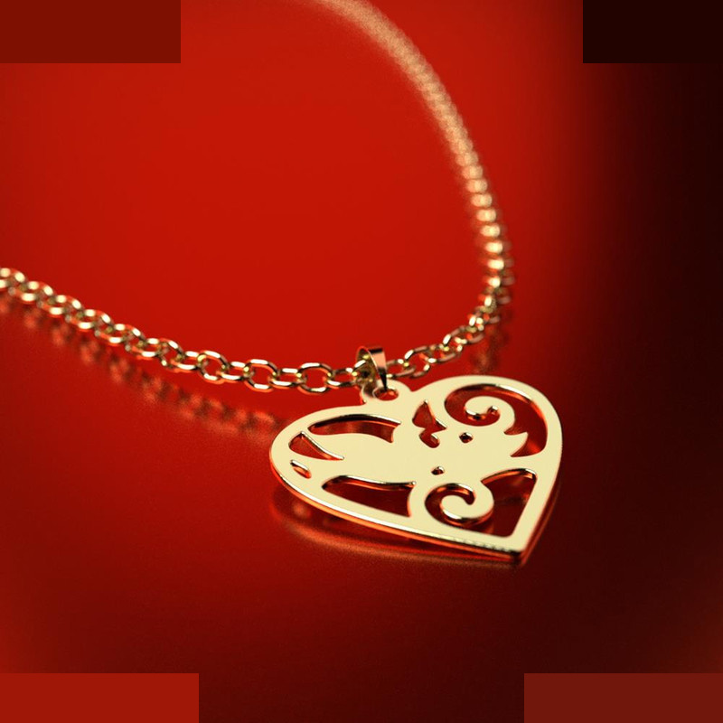 نیم ست طلا 18 عیار زنانه مدوپد مدل قلب کد NA11046