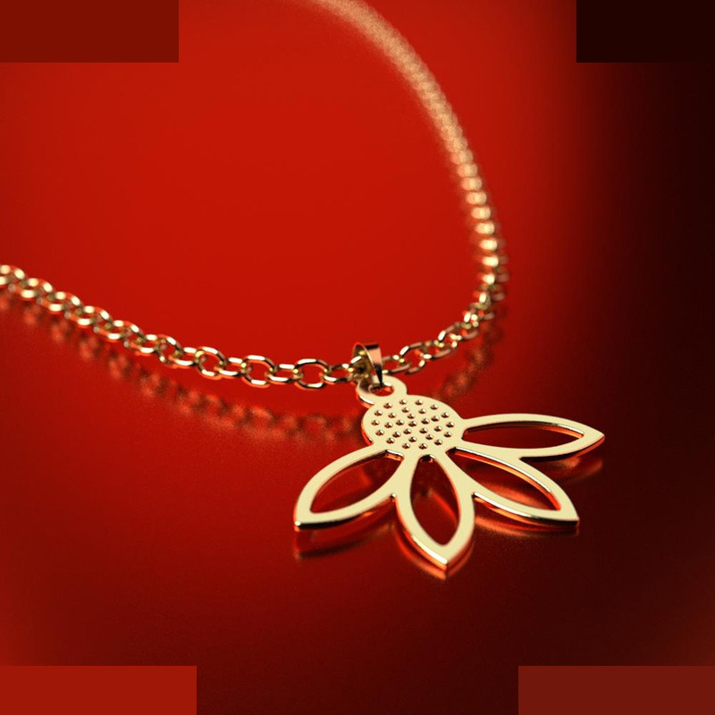 نیم ست طلا 18 عیار زنانه مدوپد مدل گل کد NA11067