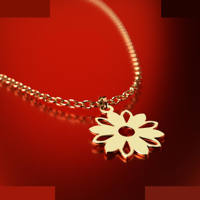 نیم ست طلا 18 عیار زنانه مدوپد مدل گل کد NA11096