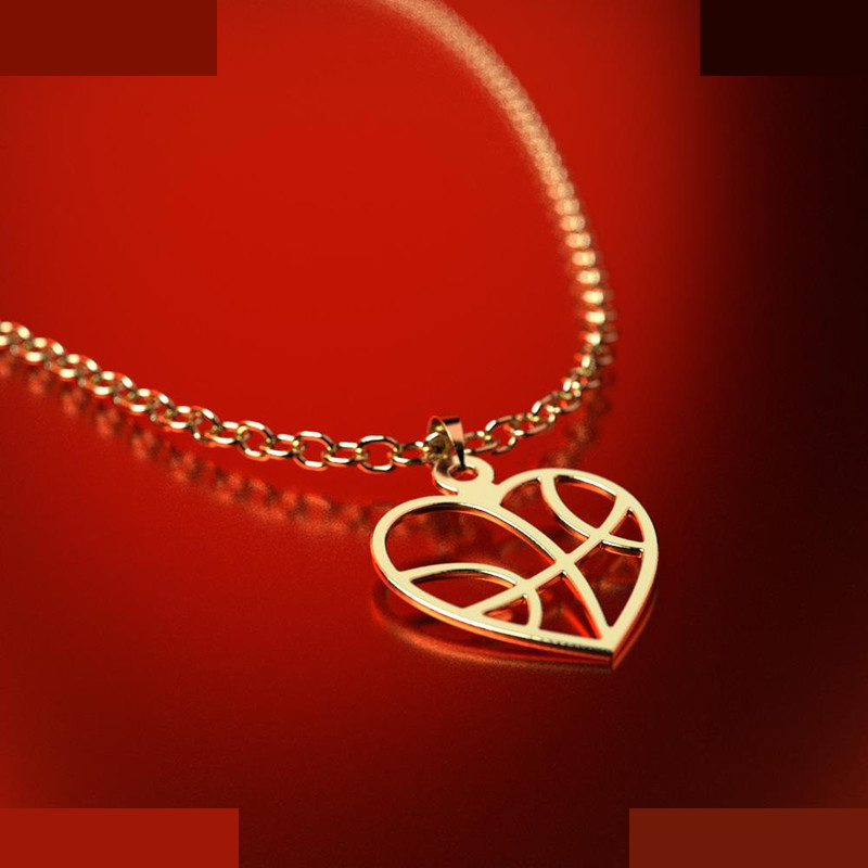 نیم ست طلا 18 عیار زنانه مدوپد مدل قلب کد NA11170