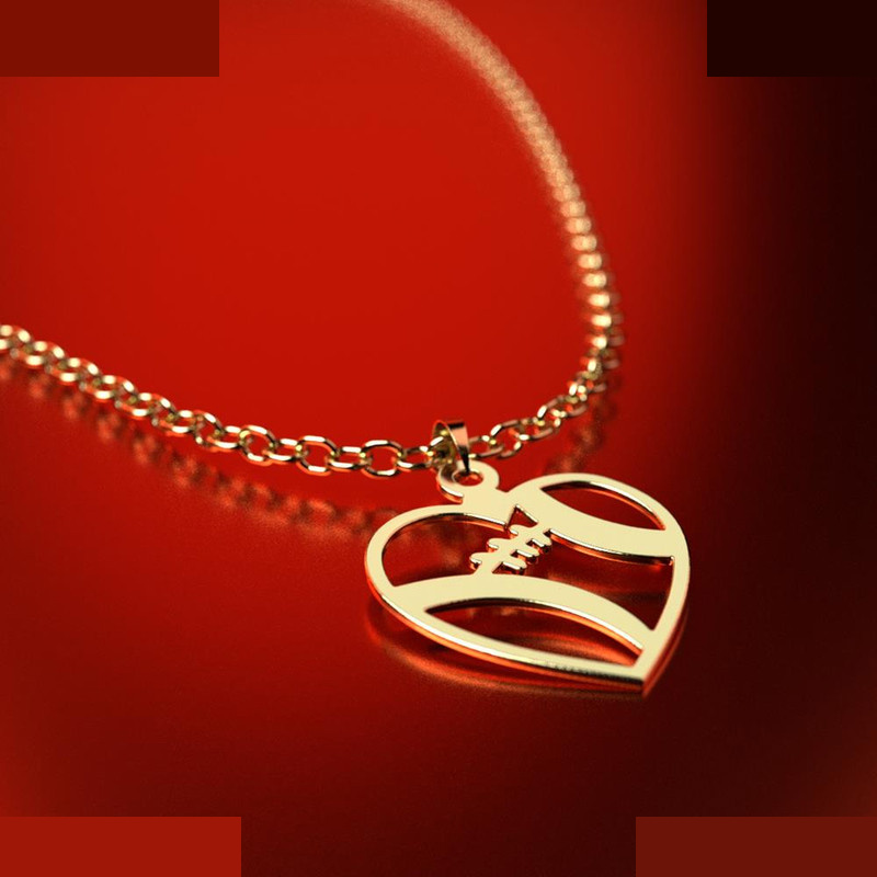 نیم ست طلا 18 عیار زنانه مدوپد مدل قلب کد NA11177