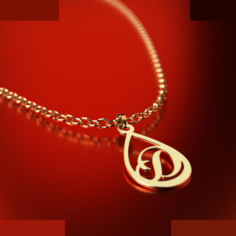 نیم ست طلا 18 عیار زنانه مدوپد مدل حرف D کد NA11182