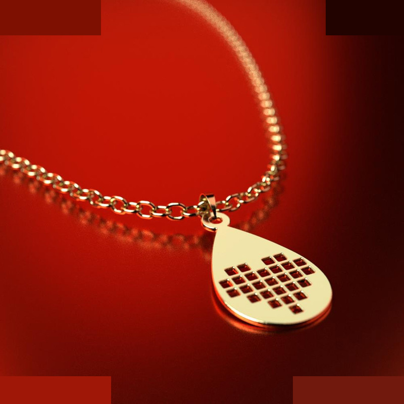 نیم ست طلا 18 عیار زنانه مدوپد مدل قلب کد NA11213