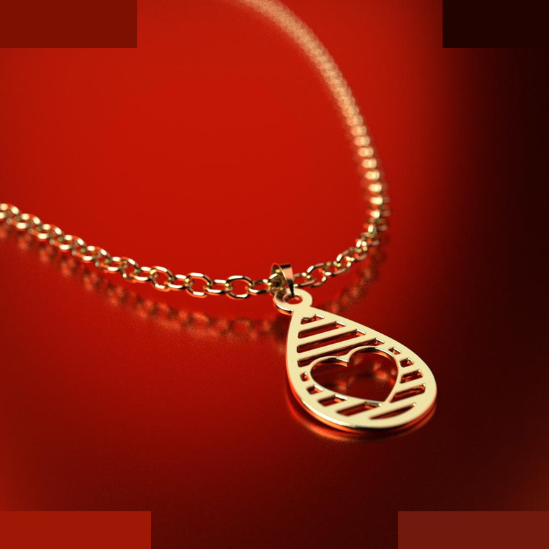 نیم ست طلا 18 عیار زنانه مدوپد مدل قلب کد NA11214