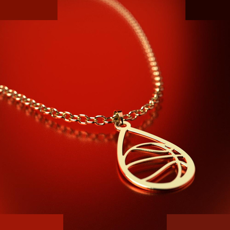 نیم ست طلا 18 عیار زنانه مدوپد مدل  بسکتبال کد NA11262