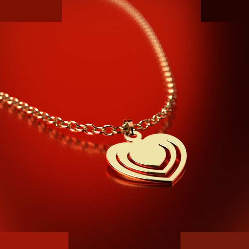 نیم ست طلا 18 عیار زنانه مدوپد مدل قلب کد NA11264