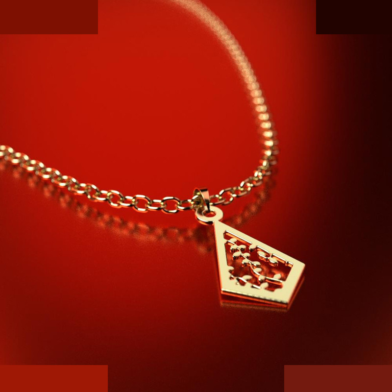 نیم ست طلا 18 عیار زنانه مدوپد مدل لوزی کد NA11275