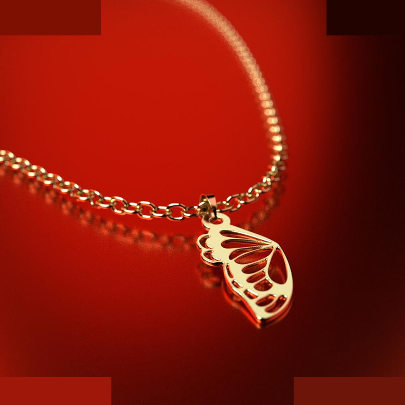 نیم ست طلا 18 عیار زنانه مدوپد مدل بال پروانه کد NA11301