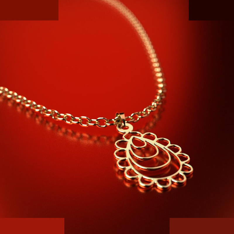 نیم ست طلا 18 عیار زنانه مدوپد مدل اسلیمی کد NA11344