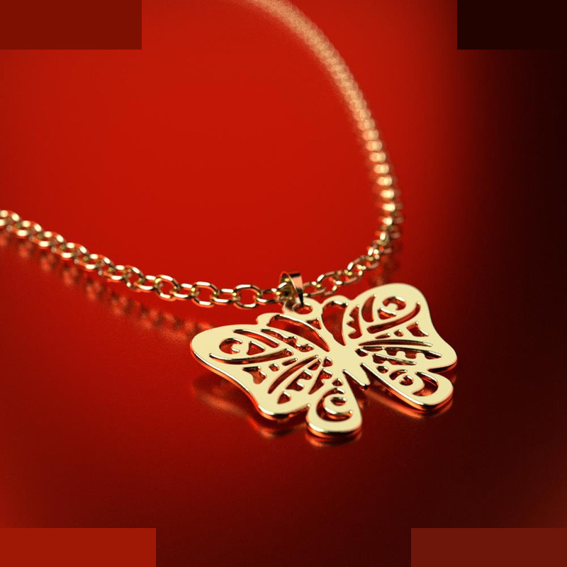 نیم ست طلا 18 عیار زنانه مدوپد مدل پروانه کد NA11356