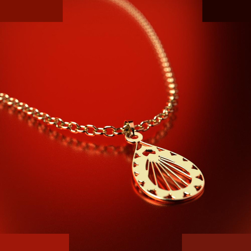 نیم ست طلا 18 عیار زنانه مدوپد مدل اشک کد NA11357