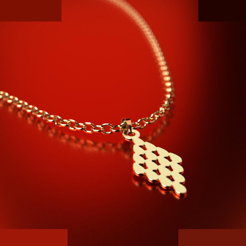 نیم ست طلا 18 عیار زنانه مدوپد مدل هندسی کد NA11375