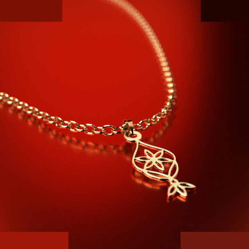 نیم ست طلا 18 عیار زنانه مدوپد مدل هندسی کد NA11381