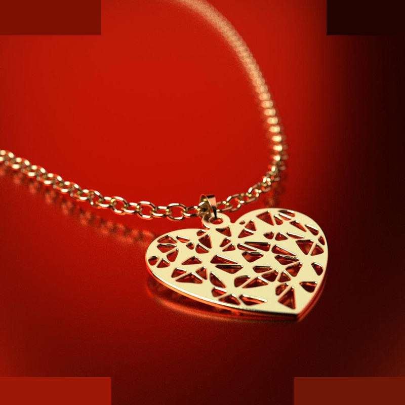 نیم ست طلا 18 عیار زنانه مدوپد مدل قلب کد NA11391