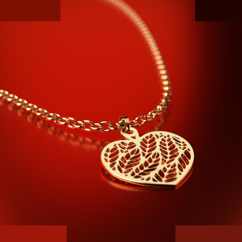 نیم ست طلا 18 عیار زنانه مدوپد مدل قلب کد NA11409