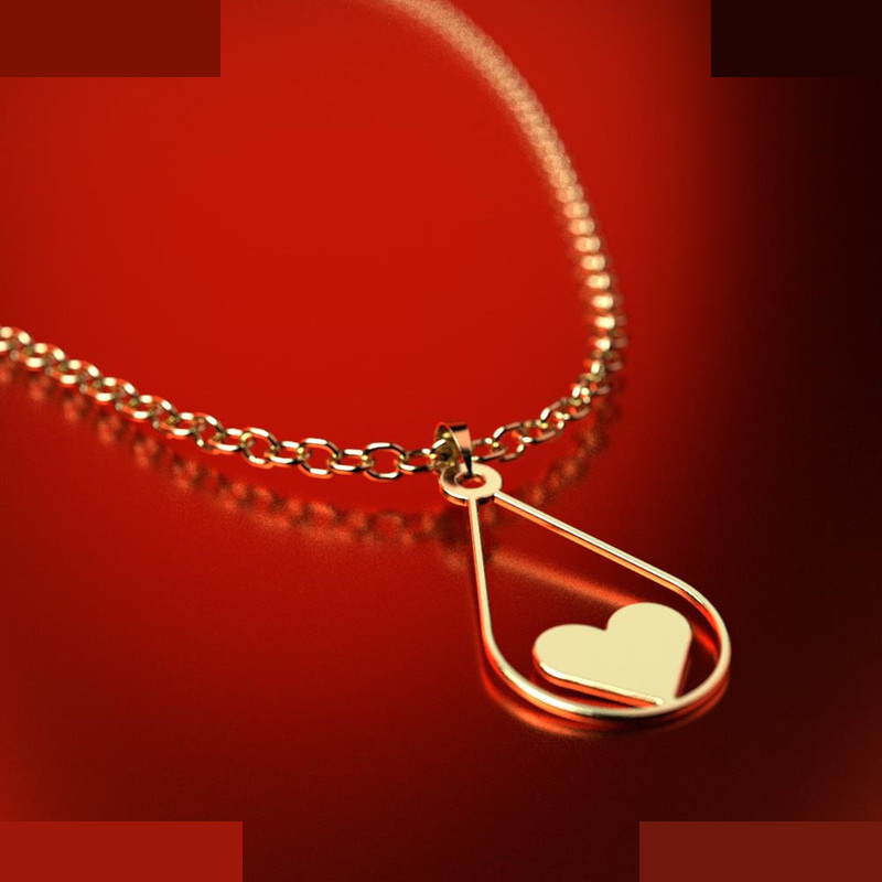 نیم ست طلا 18 عیار زنانه مدوپد مدل قلب کد NA11412