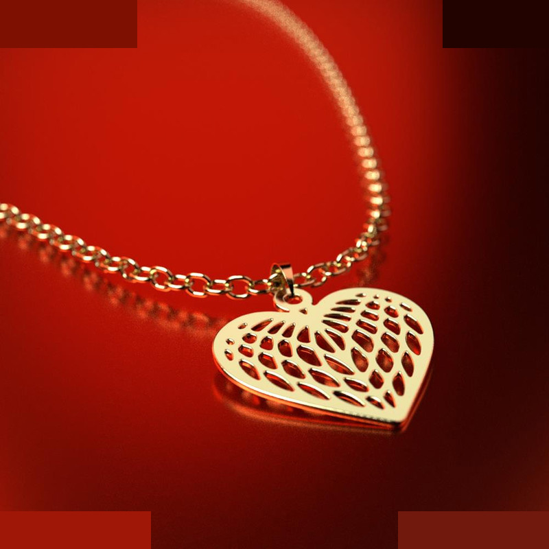 نیم ست طلا 18 عیار زنانه مدوپد مدل قلب کد NA11413