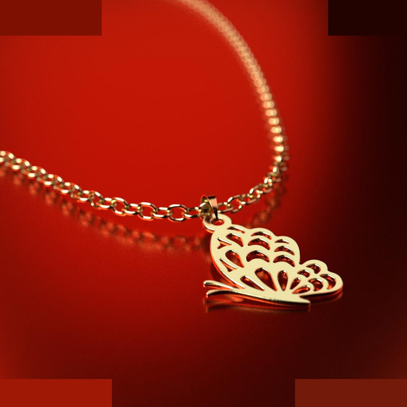 نیم ست طلا 18 عیار زنانه مدوپد مدل پروانه کد NA11417