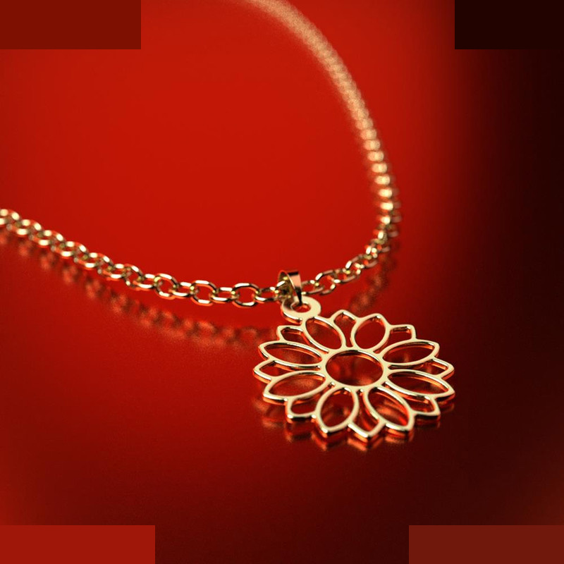 نیم ست طلا 18 عیار زنانه مدوپد مدل گل کد NA11441