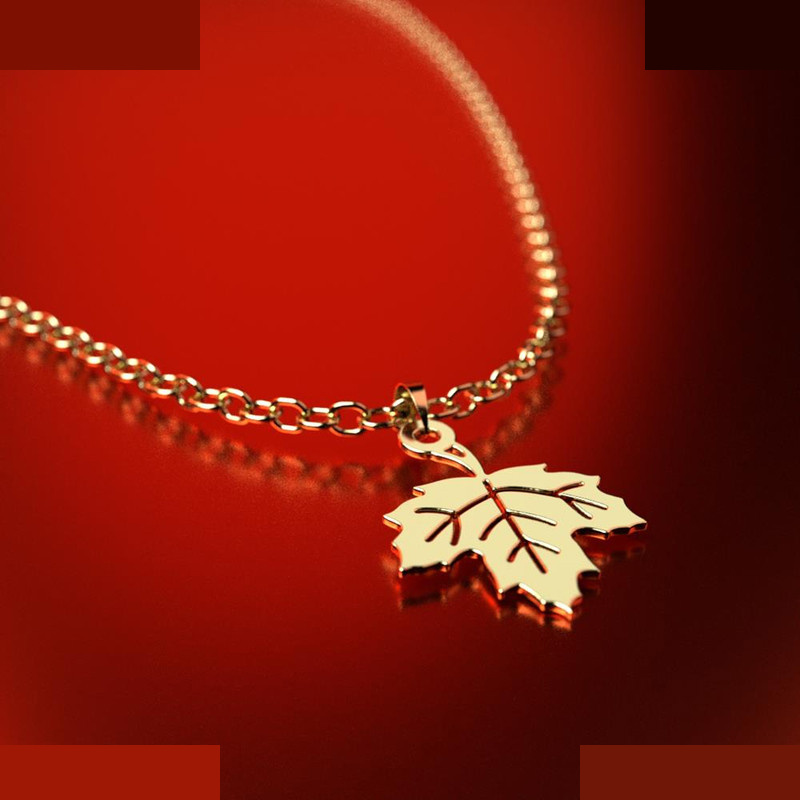 نیم ست طلا 18 عیار زنانه مدوپد مدل برگ کد NA11443