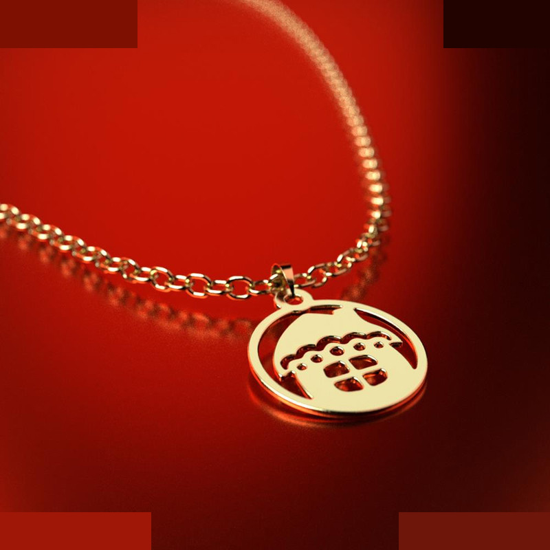 نیم ست طلا 18 عیار زنانه مدوپد مدل خانه کد NA11473