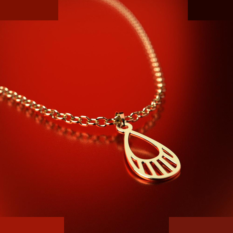 نیم ست طلا 18 عیار زنانه مدوپد مدل هندسی کد NA11499