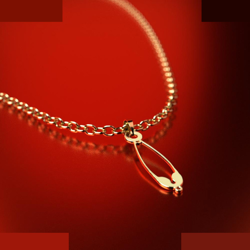 نیم ست طلا 18 عیار زنانه مدوپد مدل سنجاق کد NA11515