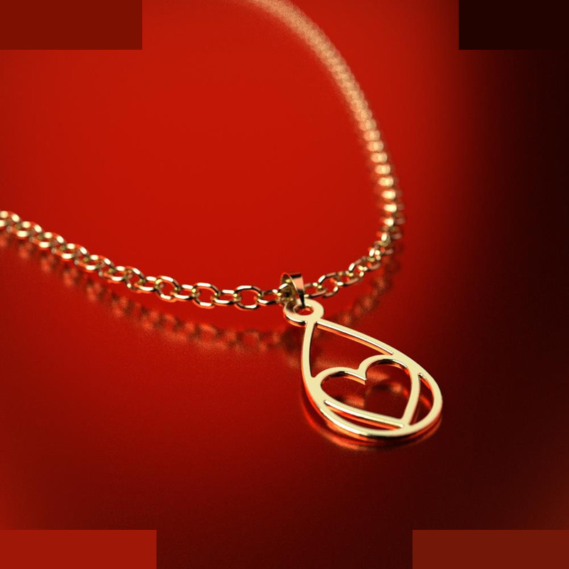 نیم ست طلا 18 عیار زنانه مدوپد مدل قلب کد NA11537