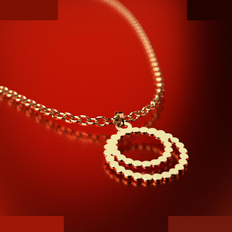 نیم ست طلا 18 عیار زنانه مدوپد مدل حلقه کد NA11556