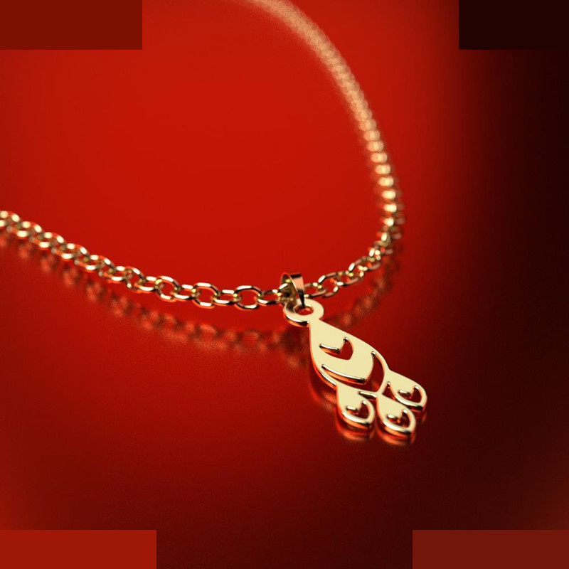 نیم ست طلا 18 عیار زنانه مدوپد مدل هندسی کد NA11575