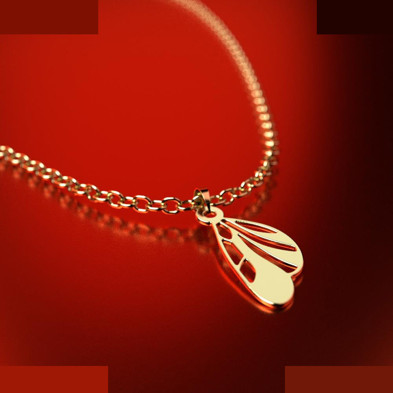 نیم ست طلا 18 عیار زنانه مدوپد مدل بال پروانه کد NA11620