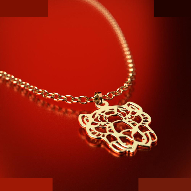 نیم ست طلا 18 عیار زنانه مدوپد مدل ببر کد NA11646