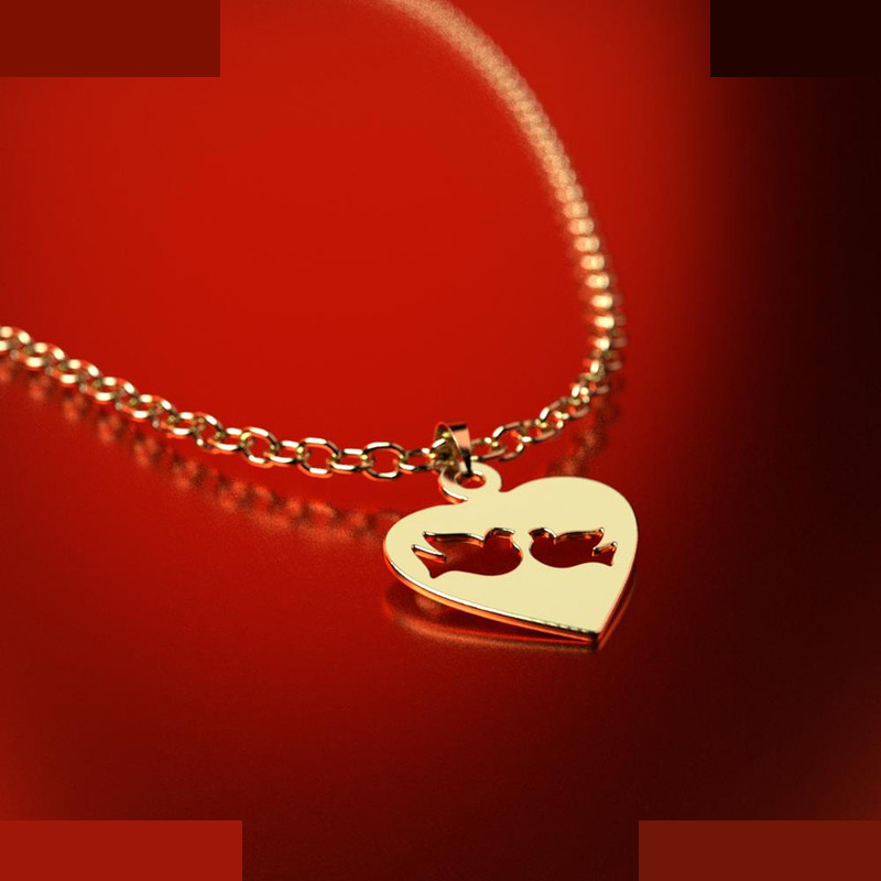 نیم ست طلا 18 عیار زنانه مدوپد مدل پرنده و قلب کد NA11718