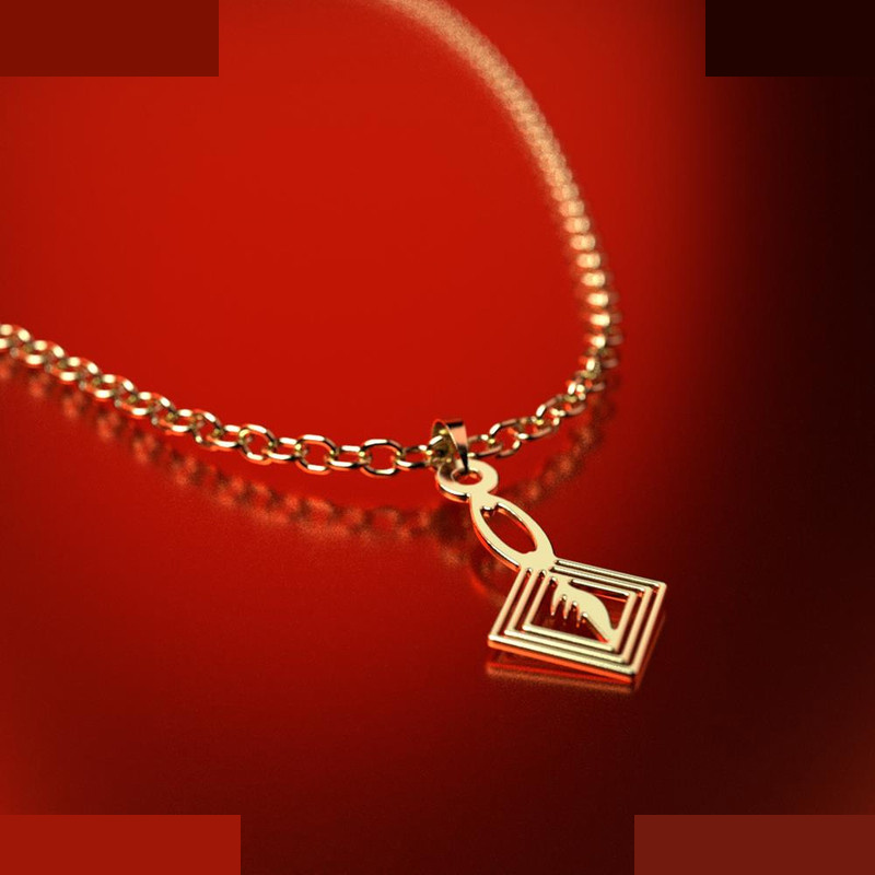 نیم ست طلا 18 عیار زنانه مدوپد مدل هندسی کد NA11754