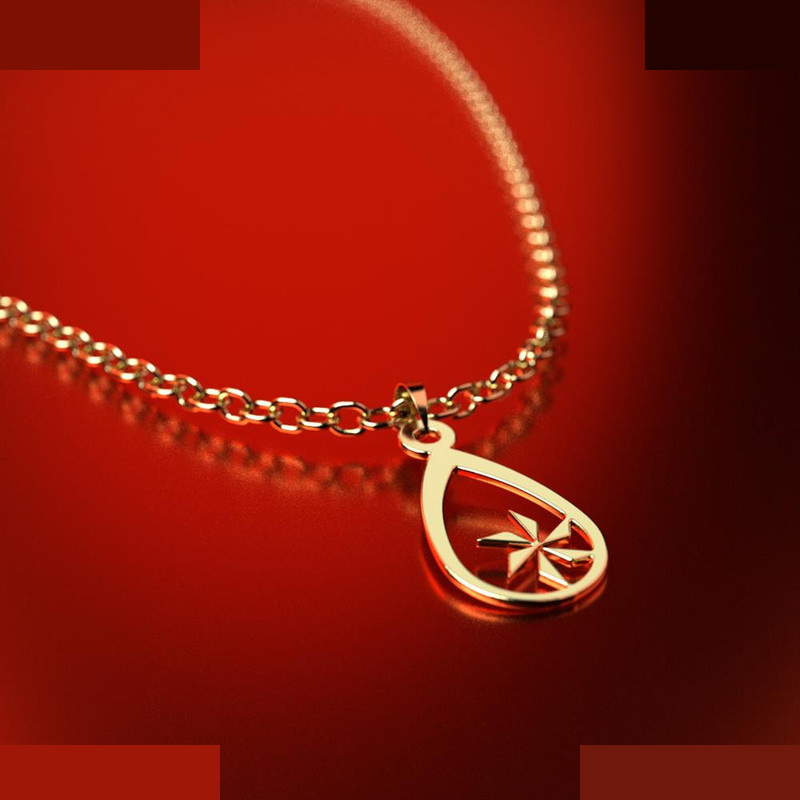 نیم ست طلا 18 عیار زنانه مدوپد مدل هندسی کد NA11766