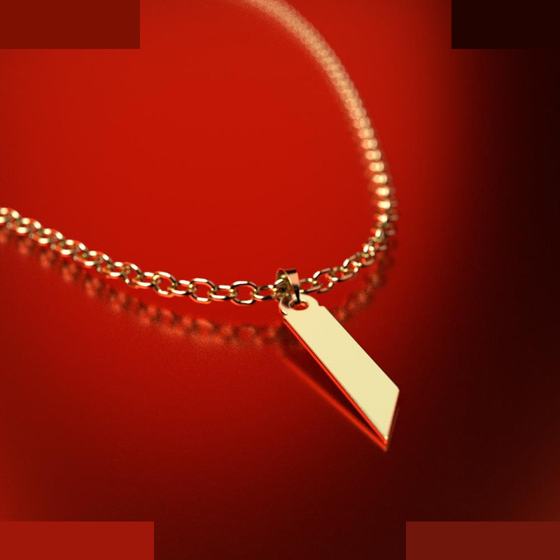 نیم ست طلا 18 عیار زنانه مدوپد مدل مستطیل کد NA11803