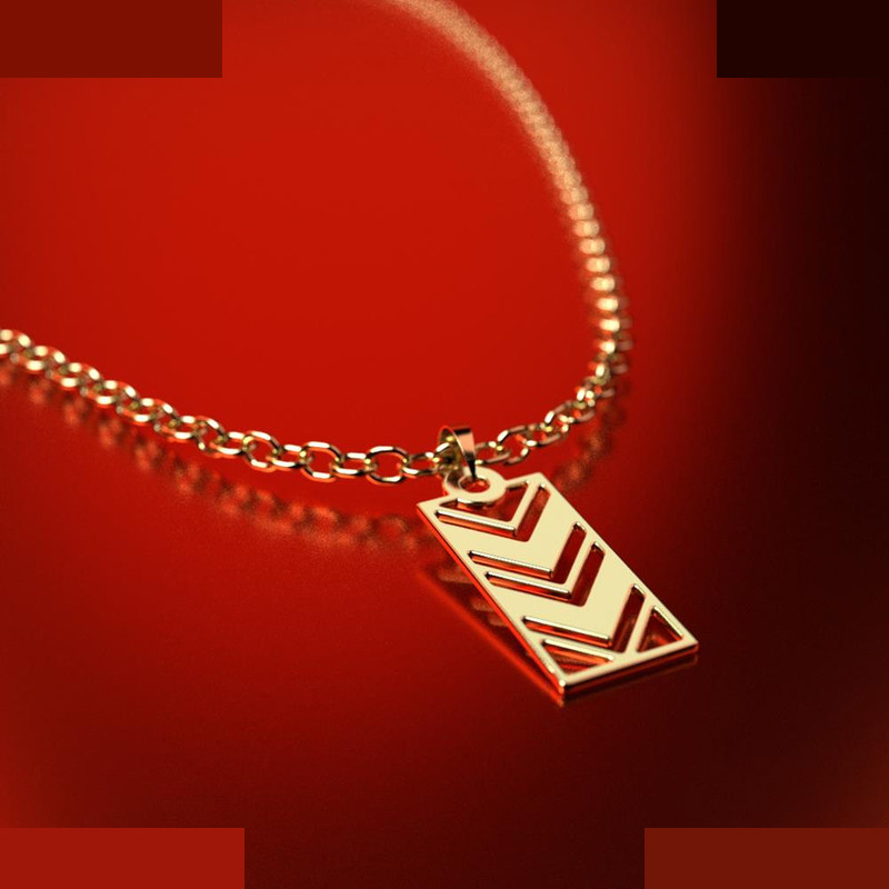 نیم ست طلا 18 عیار زنانه مدوپد مدل مستطیل کد NA11808