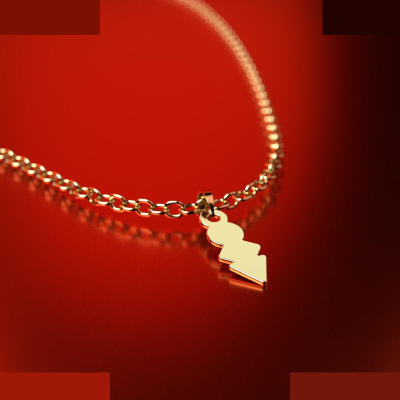 نیم ست طلا 18 عیار زنانه مدوپد مدل هندسی کد NA11809